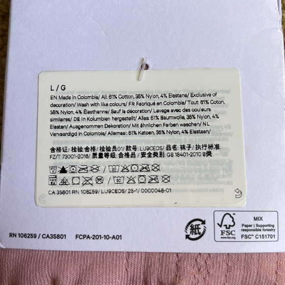 Lululemon NWT Pointelle Socks Size L Pink Haze - Picture 7 of 10